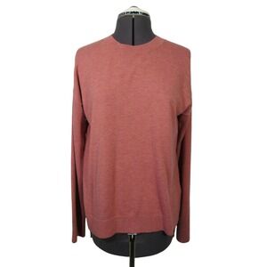 Lou & Grey Sweater Women's Small Knit Crew Neck High Lo Hem Relaxed Fit Cozy